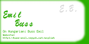 emil buss business card